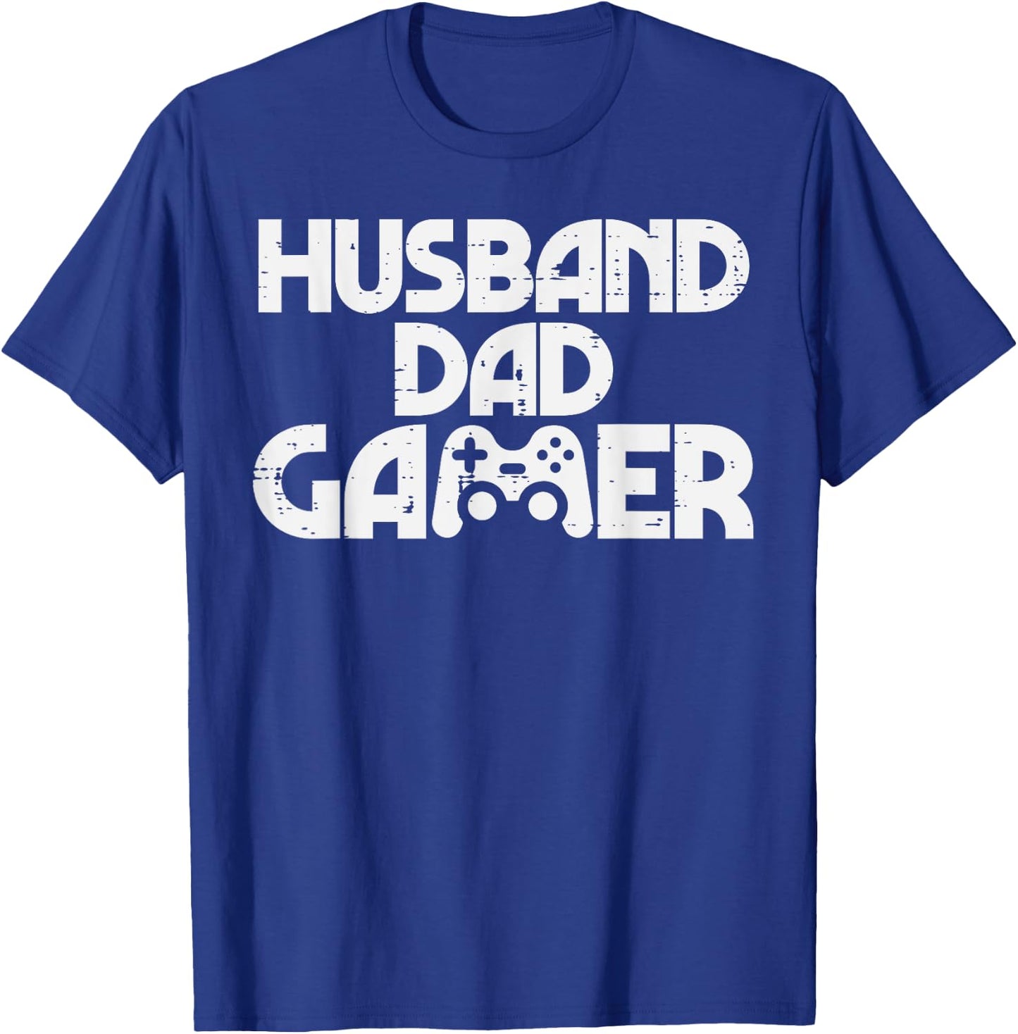 Husband Dad Gamer Cool Gaming Video Game Lover Men Father T-Shirt - T-Shirt | Royal