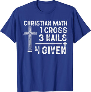 Christian Math Funny Christ Follower Religion Math Lover T-Shirt - T-Shirt | Royal