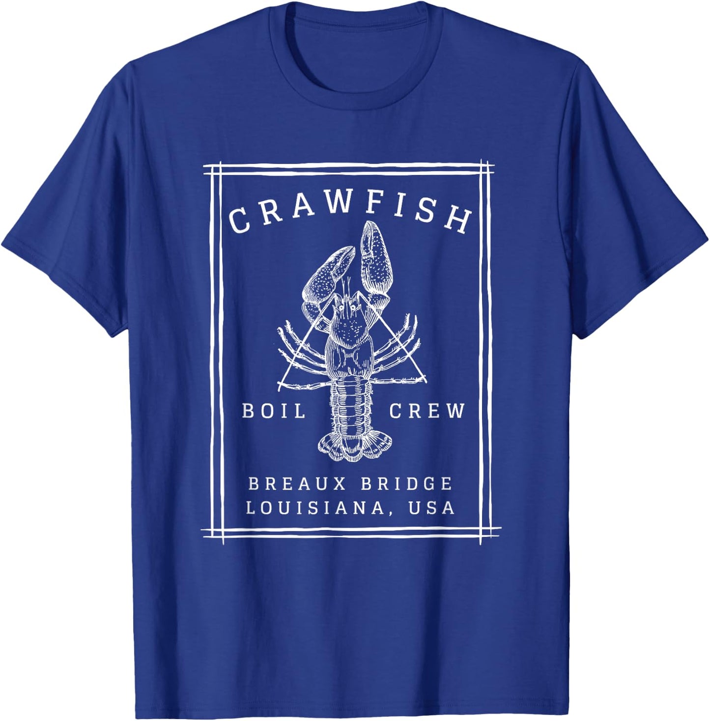 Crawfish Crew Breaux Bridge Retro Cajun Seafood Gift T-Shirt - T-Shirt | Royal