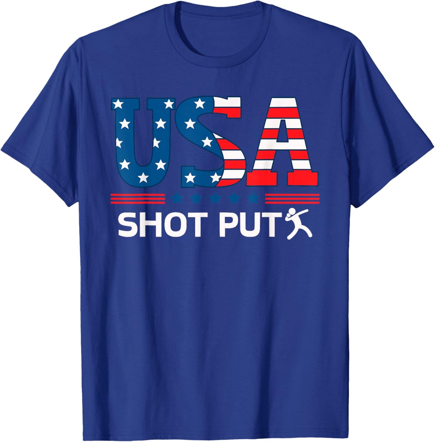 United States Flag Shot Put USA Team Sport Shot Put T-Shirt - T-Shirt | Royal