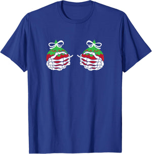 Christmas Balls Boobs Pajama Funny X-Mas Decoration Holiday T-Shirt - T-Shirt | Royal
