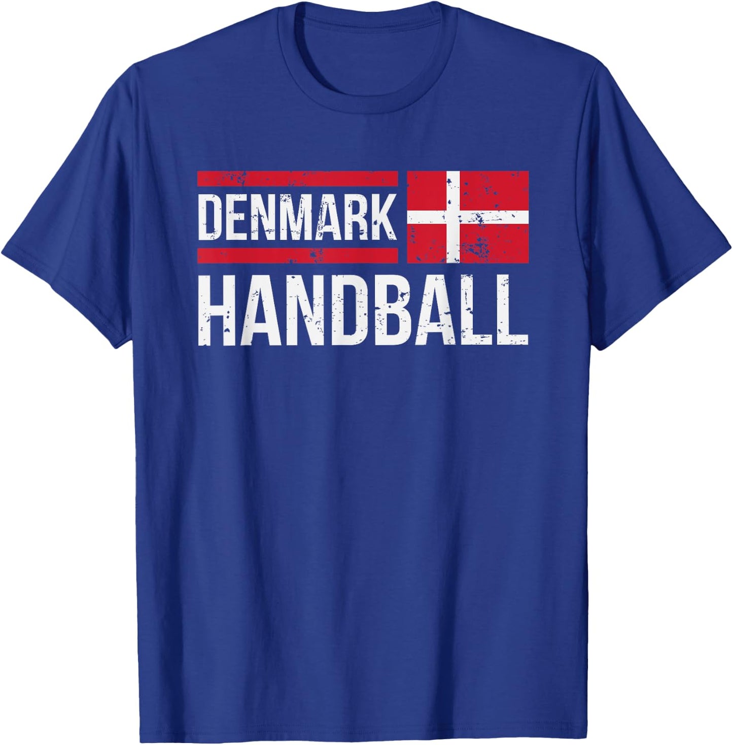 Denmark Handball Flag Fan Team Player Jersey Gift T-Shirt - T-Shirt | Royal