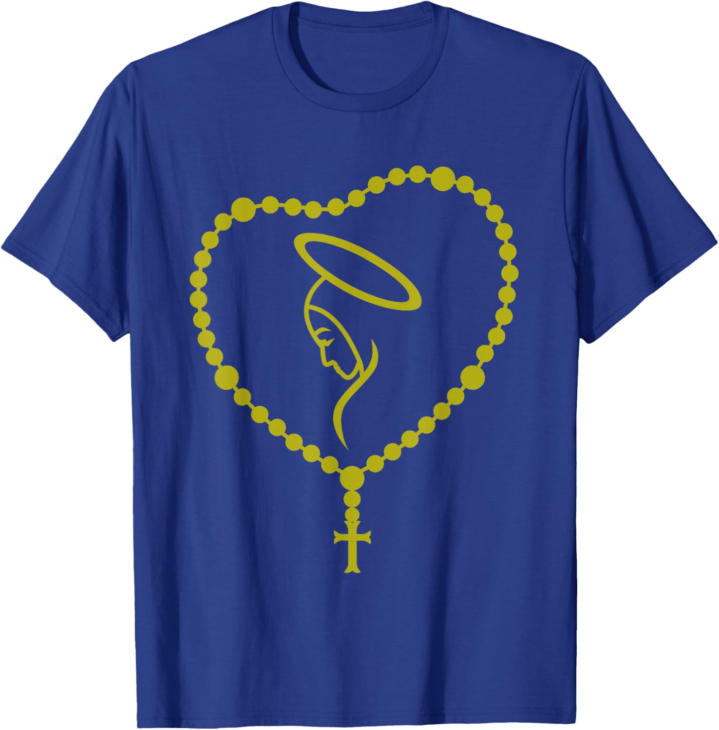 The Holy Rosary Virgin Mary Funny Catholics Christian Gift T-Shirt - T-Shirt | Royal