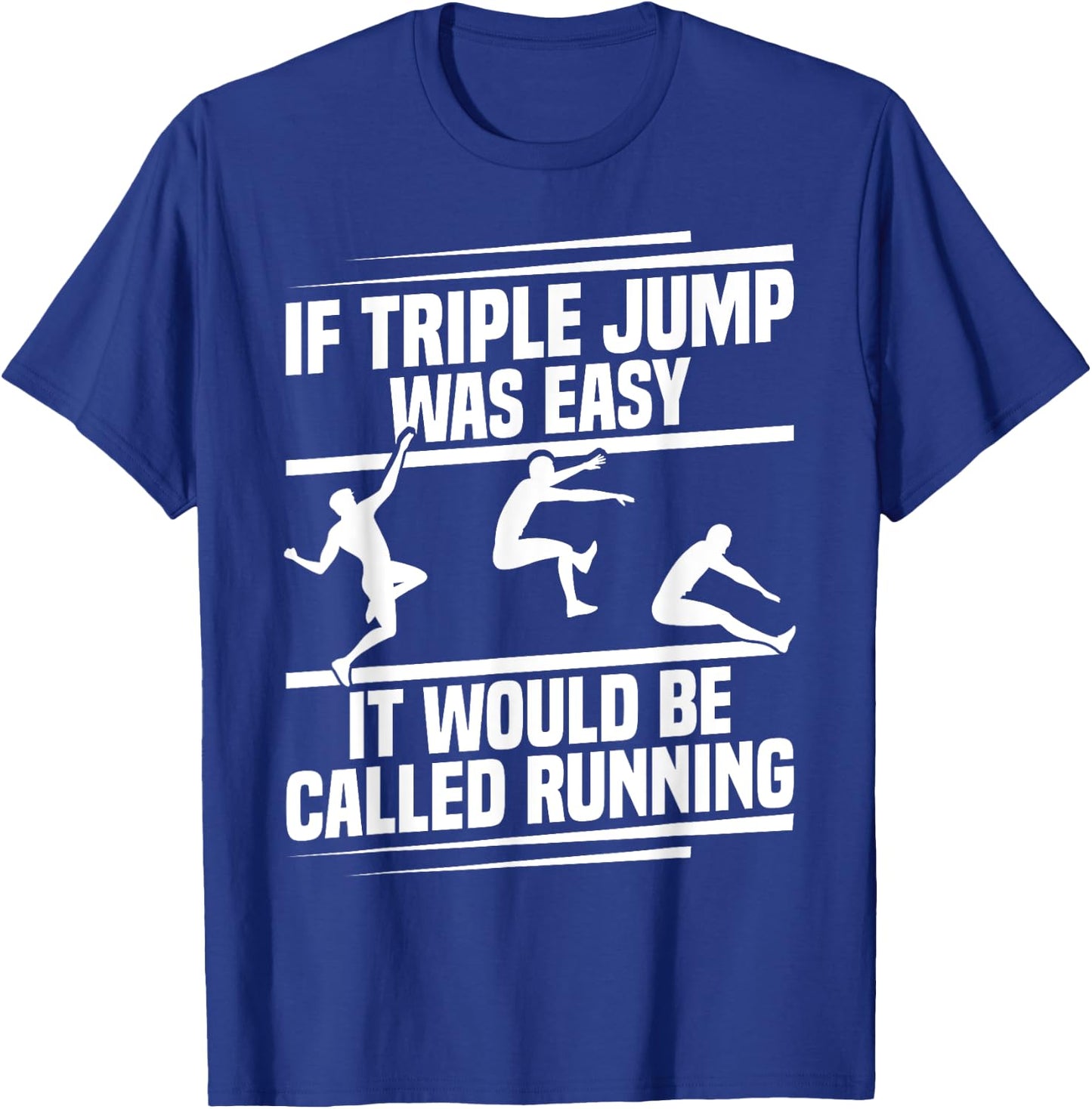 Triple Jump Cleats Track & Field Spikes Triple Jump T-Shirt - T-Shirt | Royal