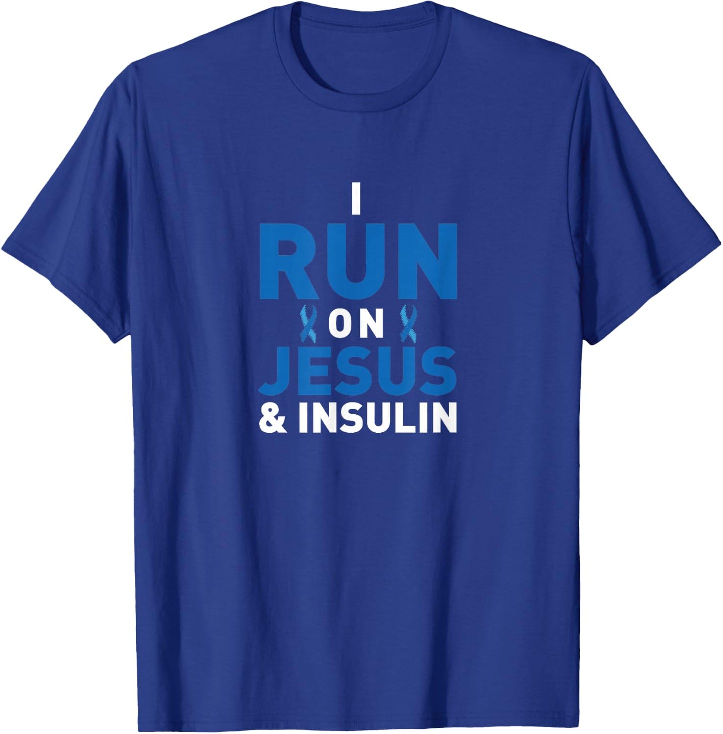 Diabetes Awareness Type 1 2 - Diabetic T1D T2D T-Shirt - T-Shirt | Royal