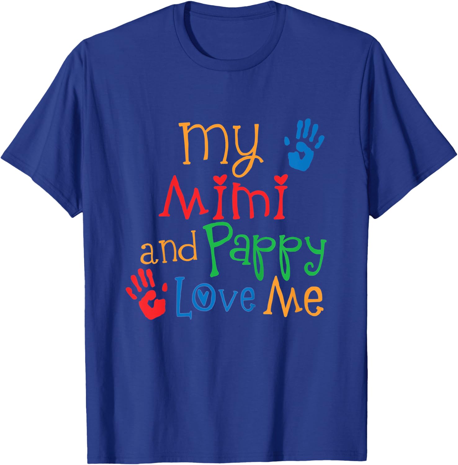 Kids Mimi and Pappy Love Me Grandchild T-Shirt - T-Shirt | Royal