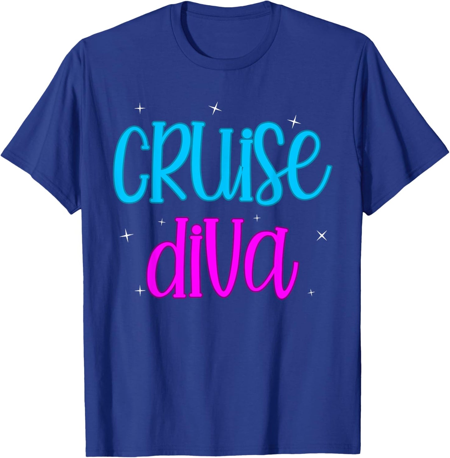 Cruise Ship Diva Women Girls Travel Summer Holiday T-Shirt - T-Shirt | Royal