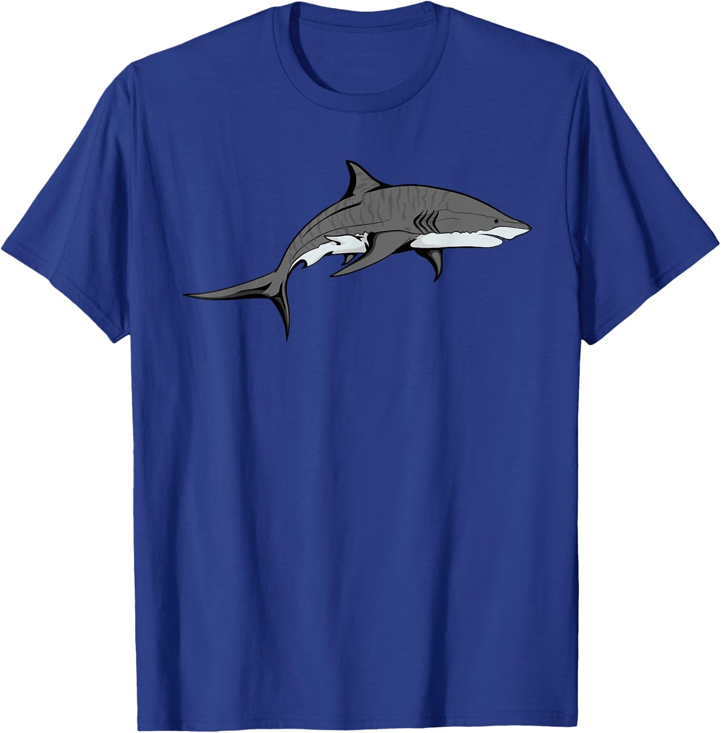 Tiger Shark Graphic Cool Shark T-Shirt - T-Shirt | Royal