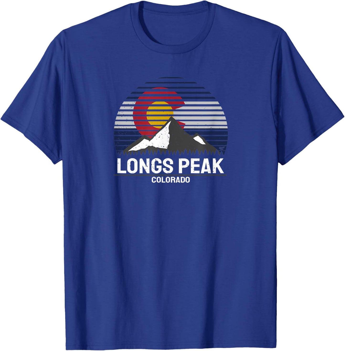 Longs Peak Colorado Rocky Mountain Hiking T-Shirt - T-Shirt | Royal