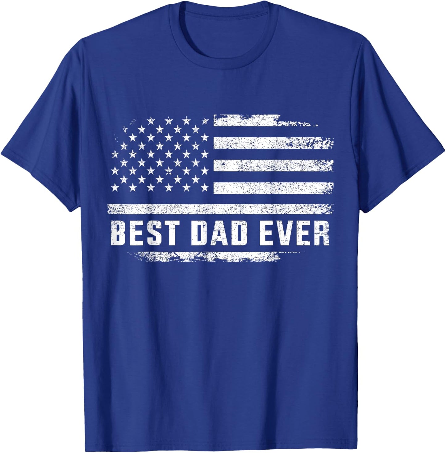 Best dad ever usa flag for fathers day birthday christmas T-Shirt - T-Shirt | Royal