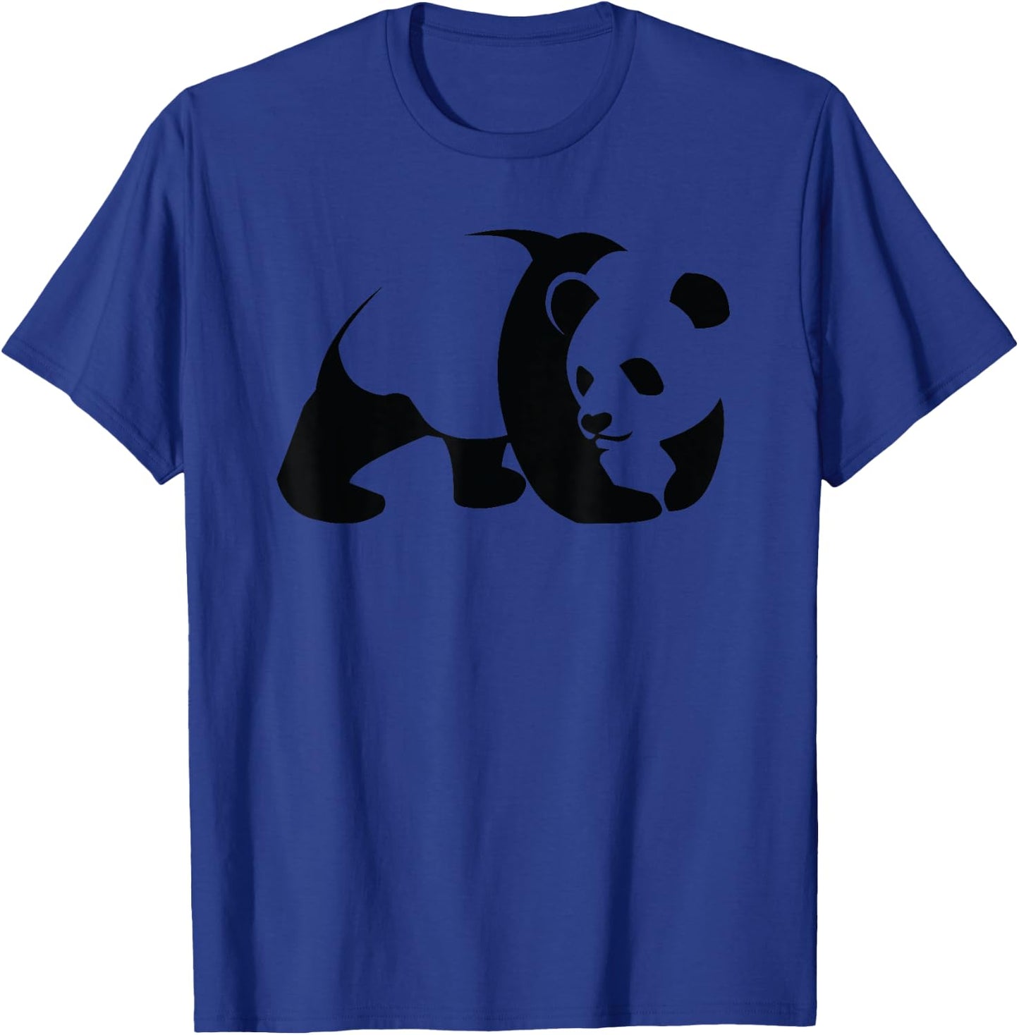 Panda Minimalist Art Black White Animal Cute T-Shirt - T-Shirt | Royal