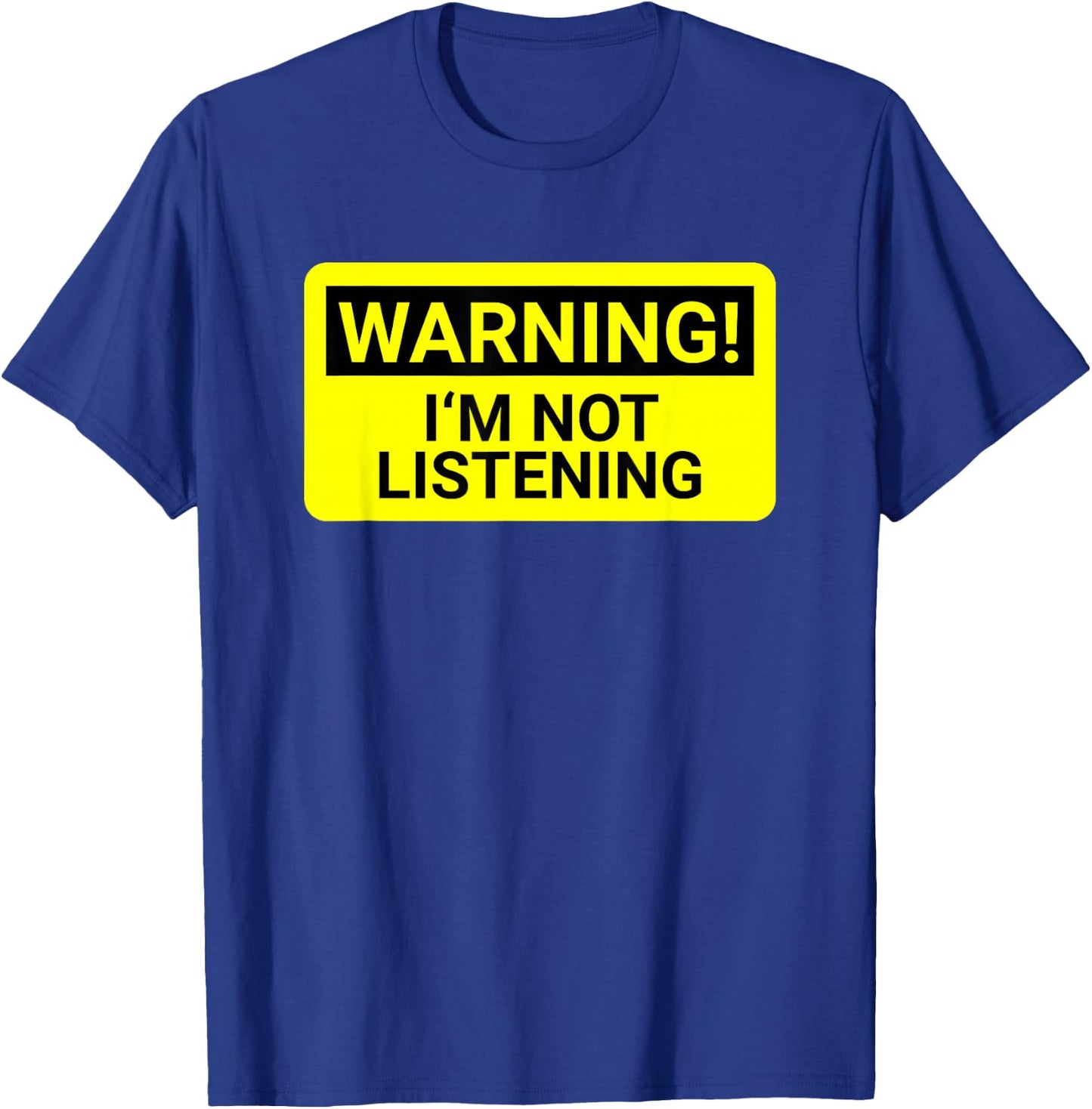 Kids Gift Warning I'm Not Listening T-Shirt - T-Shirt | Royal