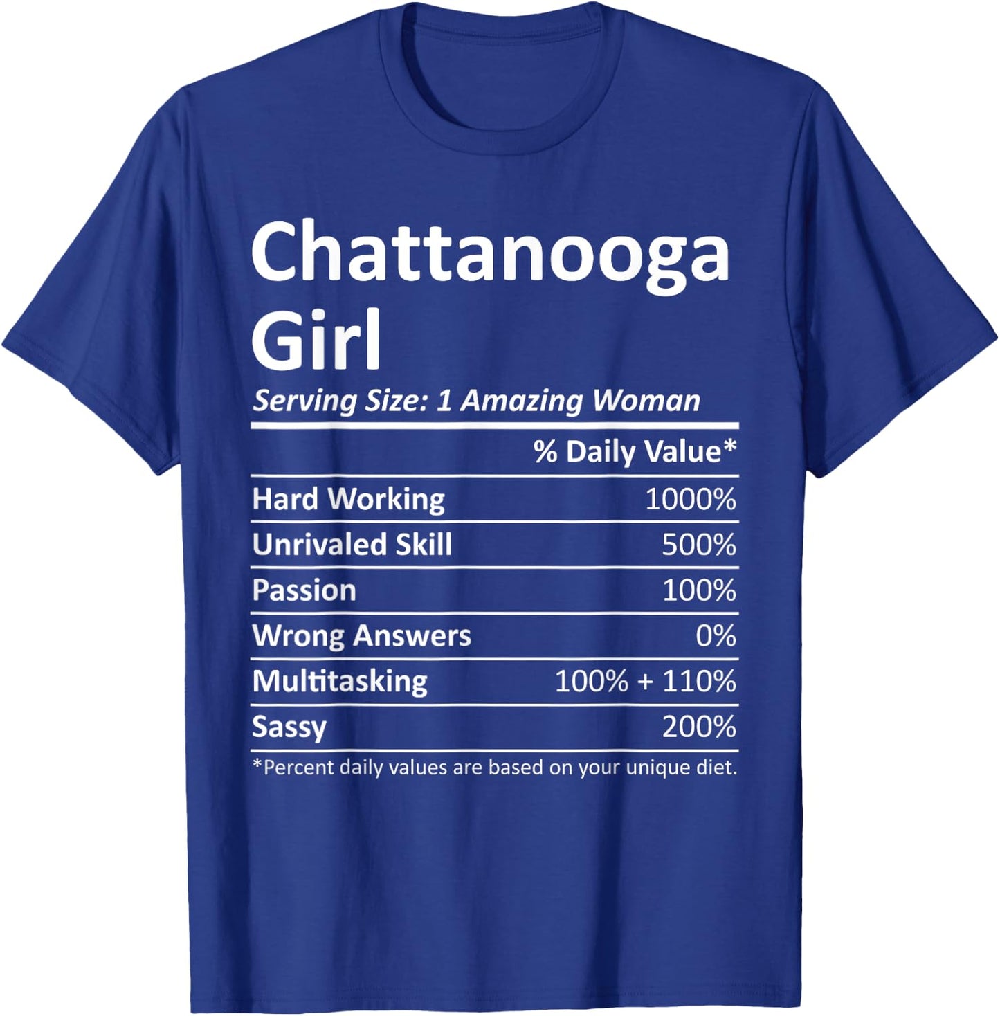 CHATTANOOGA GIRL TN TENNESSEE Funny City Home Roots USA Gift T-Shirt - T-Shirt | Royal
