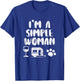 Simple Woman Wine Camping Van Paw Dog Cat Drinking Camper T-Shirt - T-Shirt | Royal