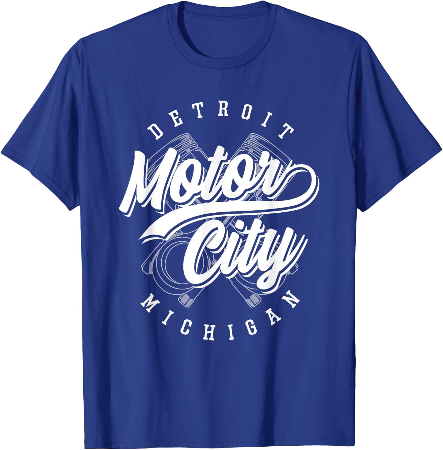 Classic Detroit Motor City Michigan Michiganians Pride Gift T-Shirt - T-Shirt | Royal