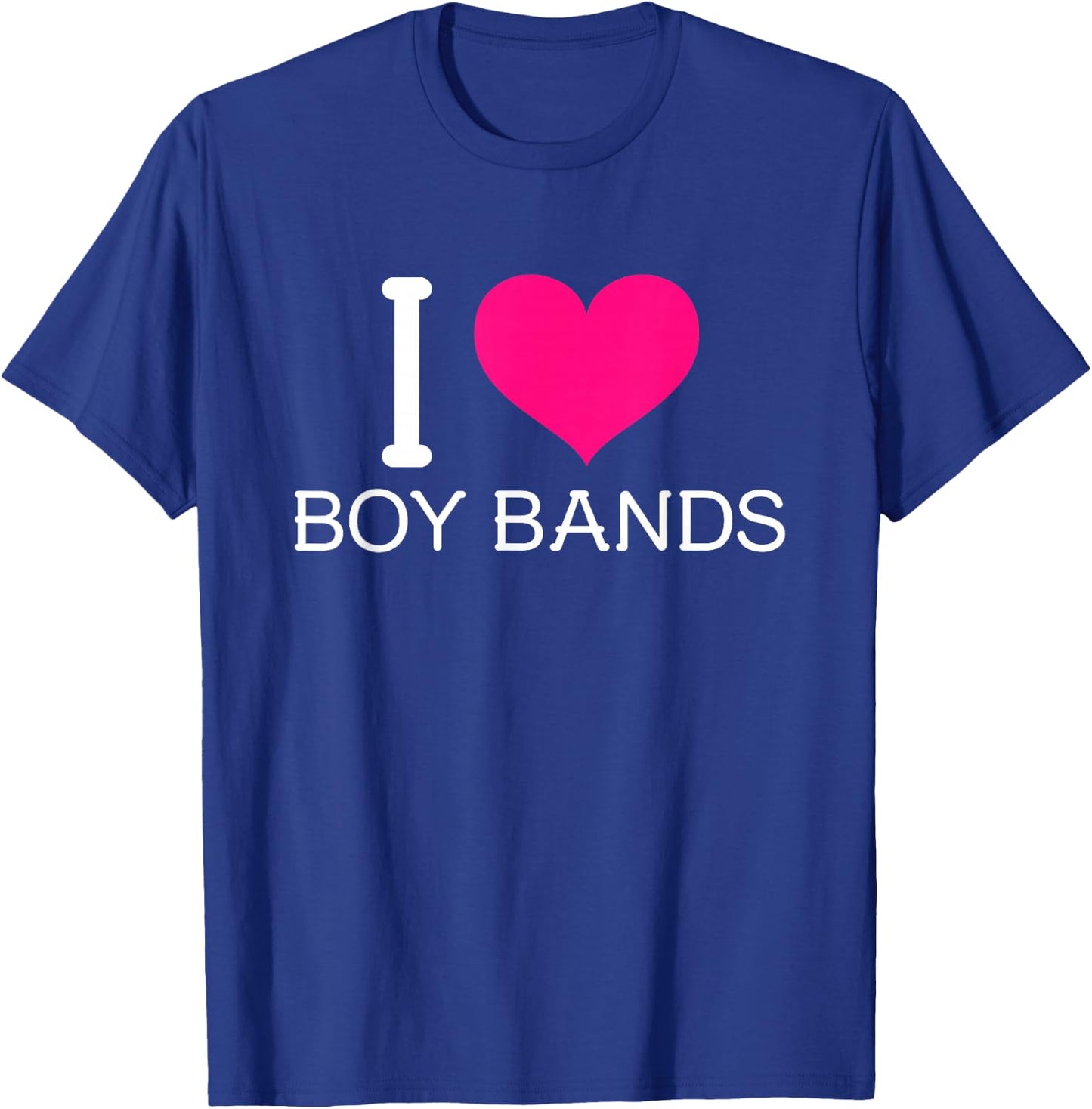 I Heart Boy Bands - Nineties 1990's 90s Boy Bands Fan T-Shirt - T-Shirt | Royal