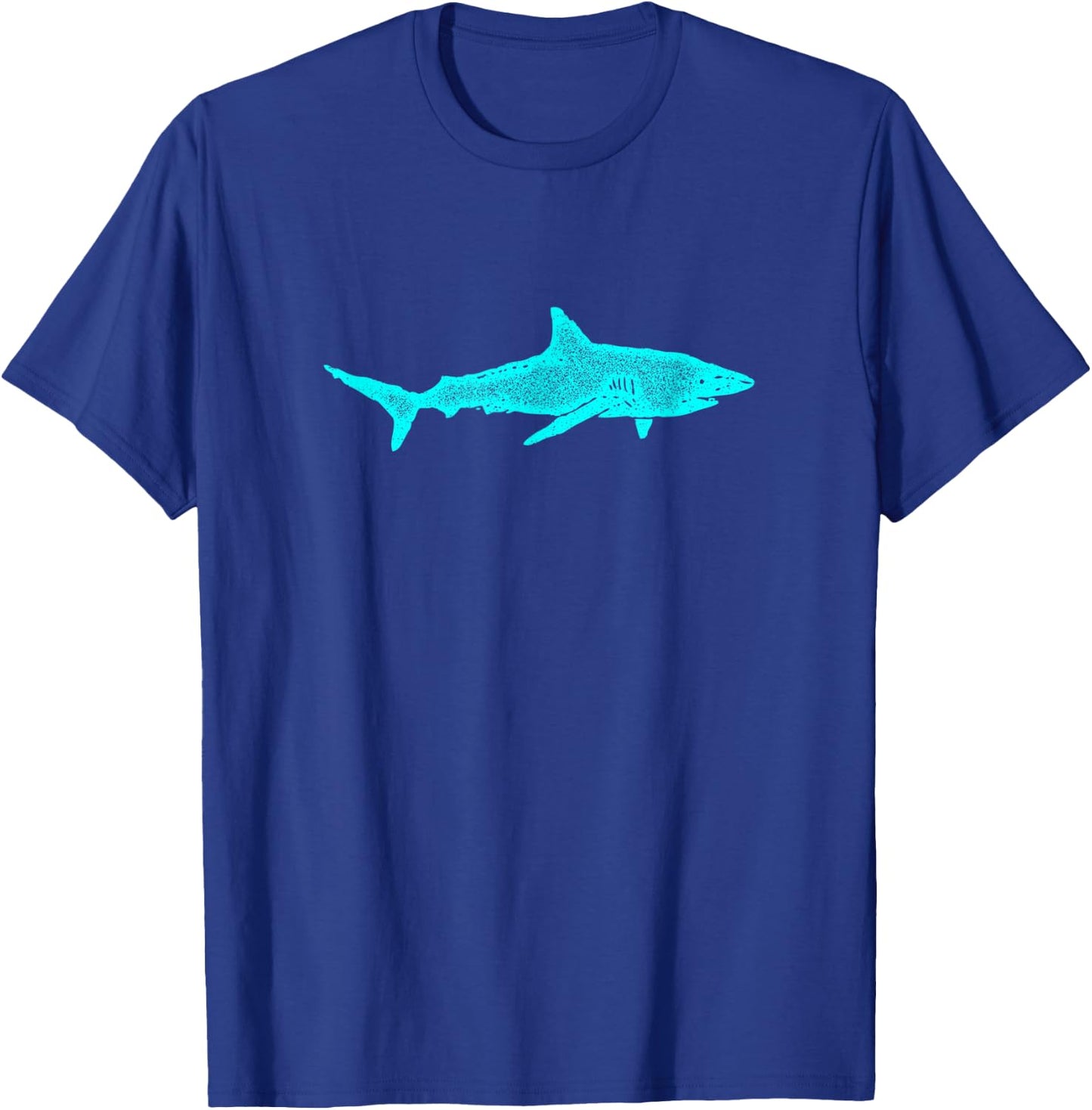Shark | Turquoise Green Blue Shark Silhouette | Shark Gift T-Shirt - T-Shirt | Royal