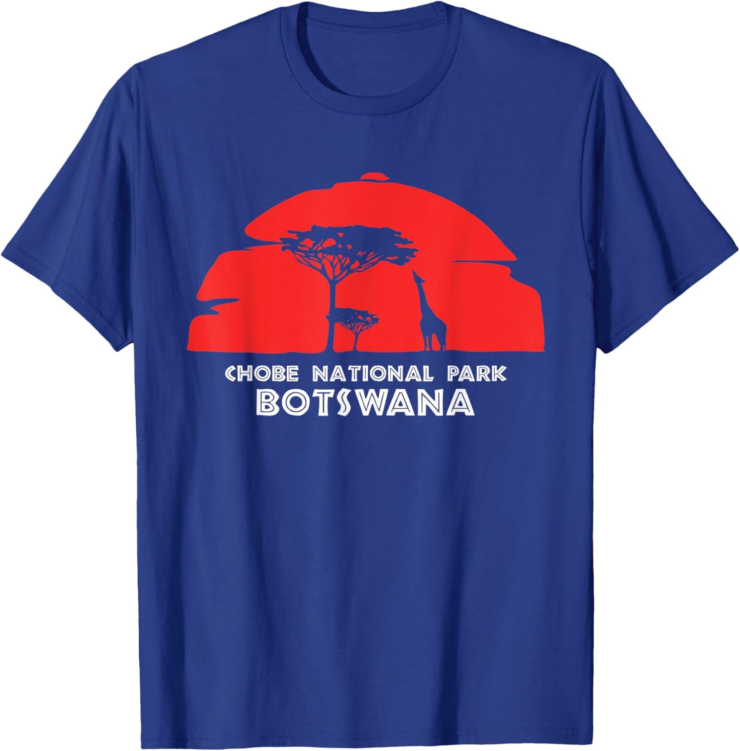 Chobe National Park, Botswana Africa Safari Girrafe T-Shirt - T-Shirt | Royal
