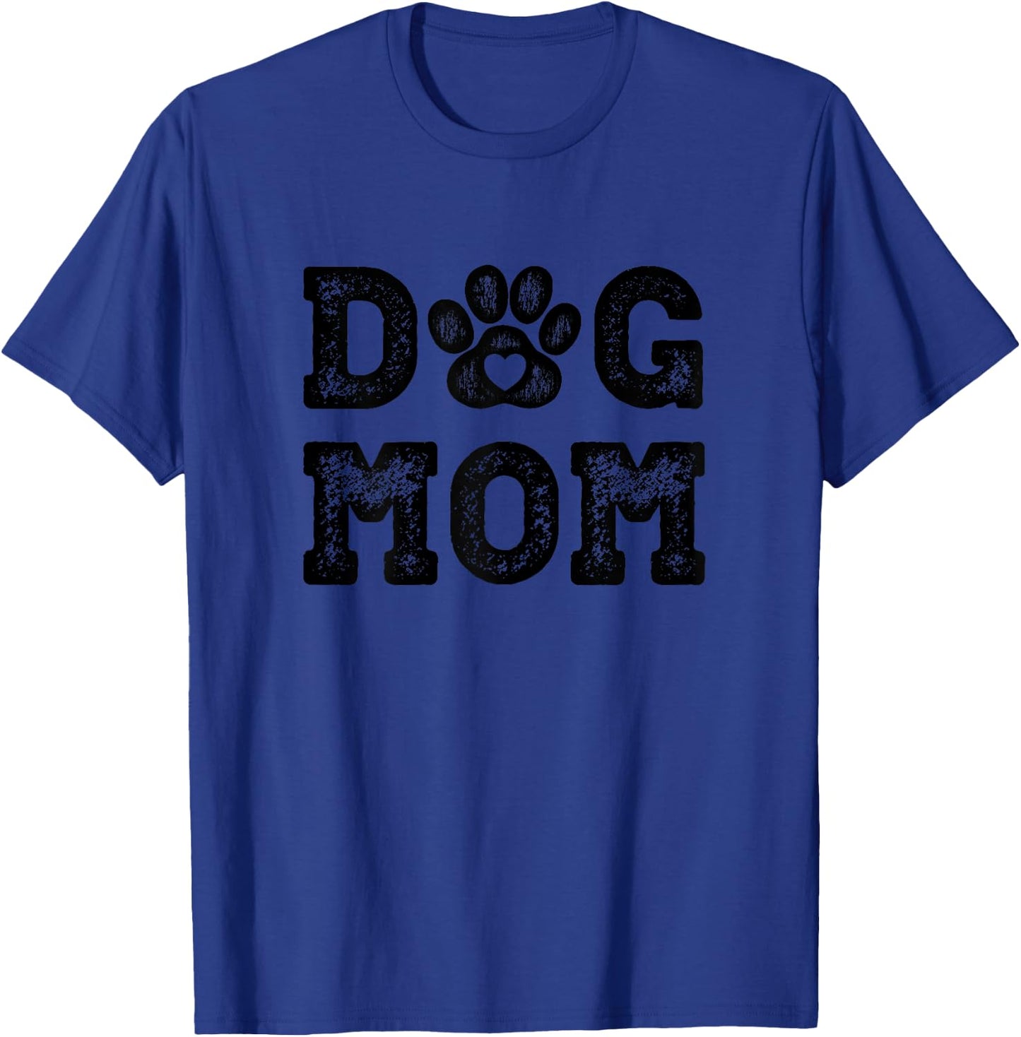 Dog Mom Gifts - Puppy Paw Heart Print T-Shirt - T-Shirt | Royal