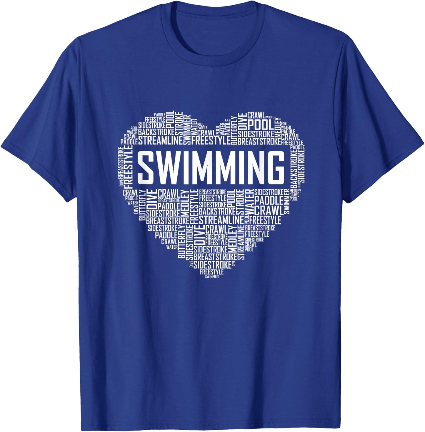 Swimming Heart Coach Swimmer Gift Swim Lover Gifts T-Shirt - T-Shirt | Royal