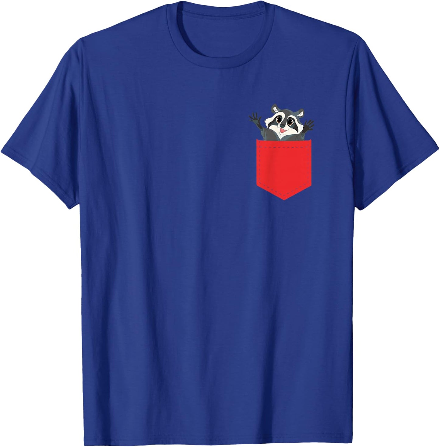 Cute Trash Panda Pocket Raccoon Wildlife Animal Racoon T-Shirt - T-Shirt | Royal