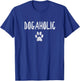 Dogaholic Distressed Look T-Shirt - T-Shirt | Royal