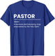 Definition Pastor Christian Pastor Jesus Christ God Praying T-Shirt - T-Shirt | Royal