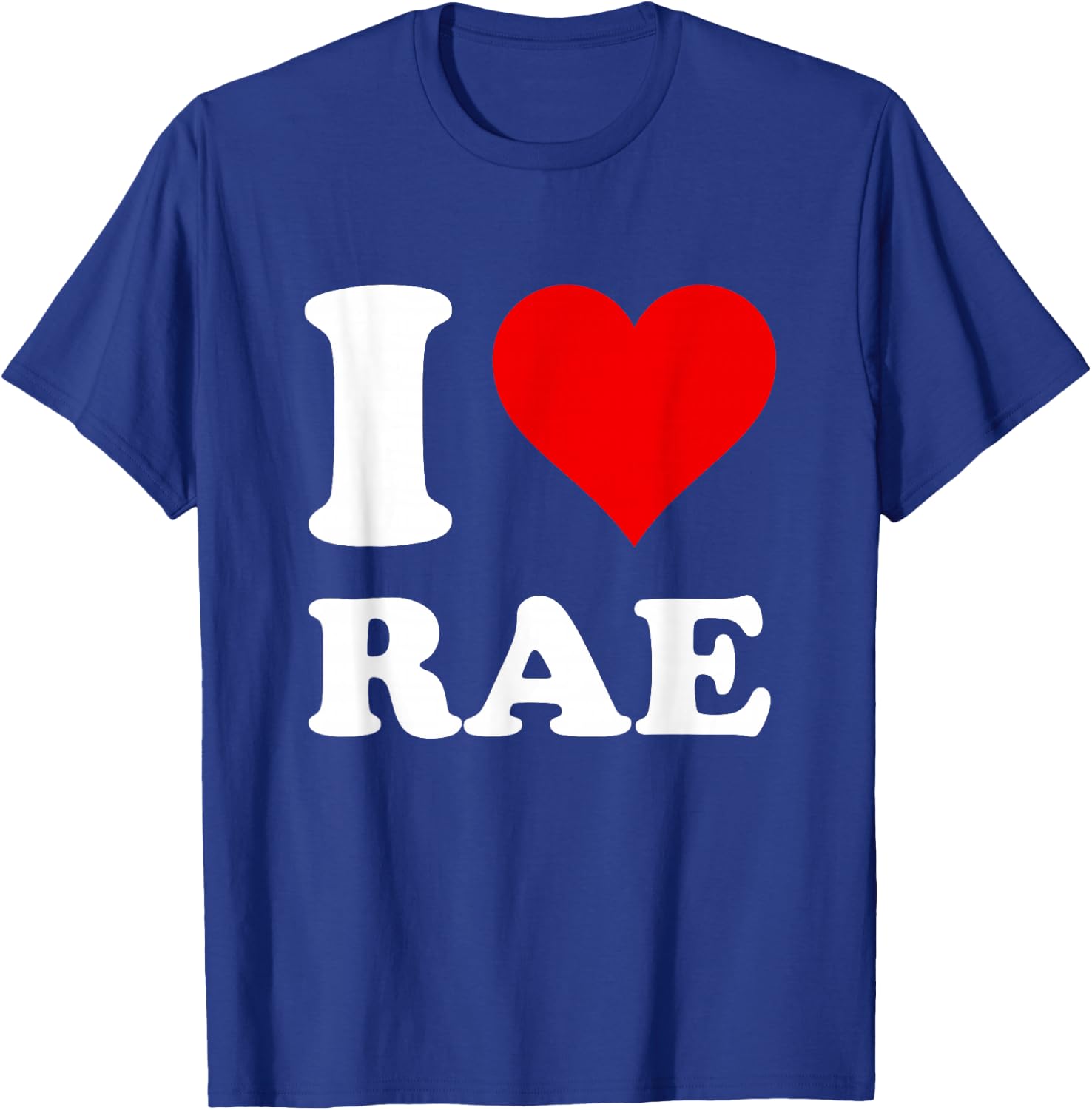 Red Heart I Love Rae T-Shirt - T-Shirt | Royal