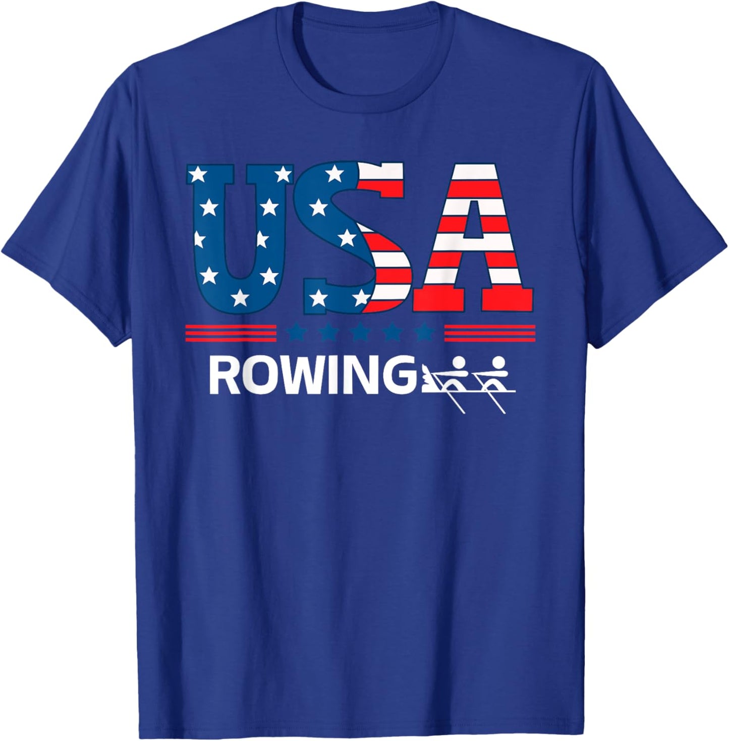 United States Flag Rowing USA Team Sport Rowing T-Shirt - T-Shirt | Royal