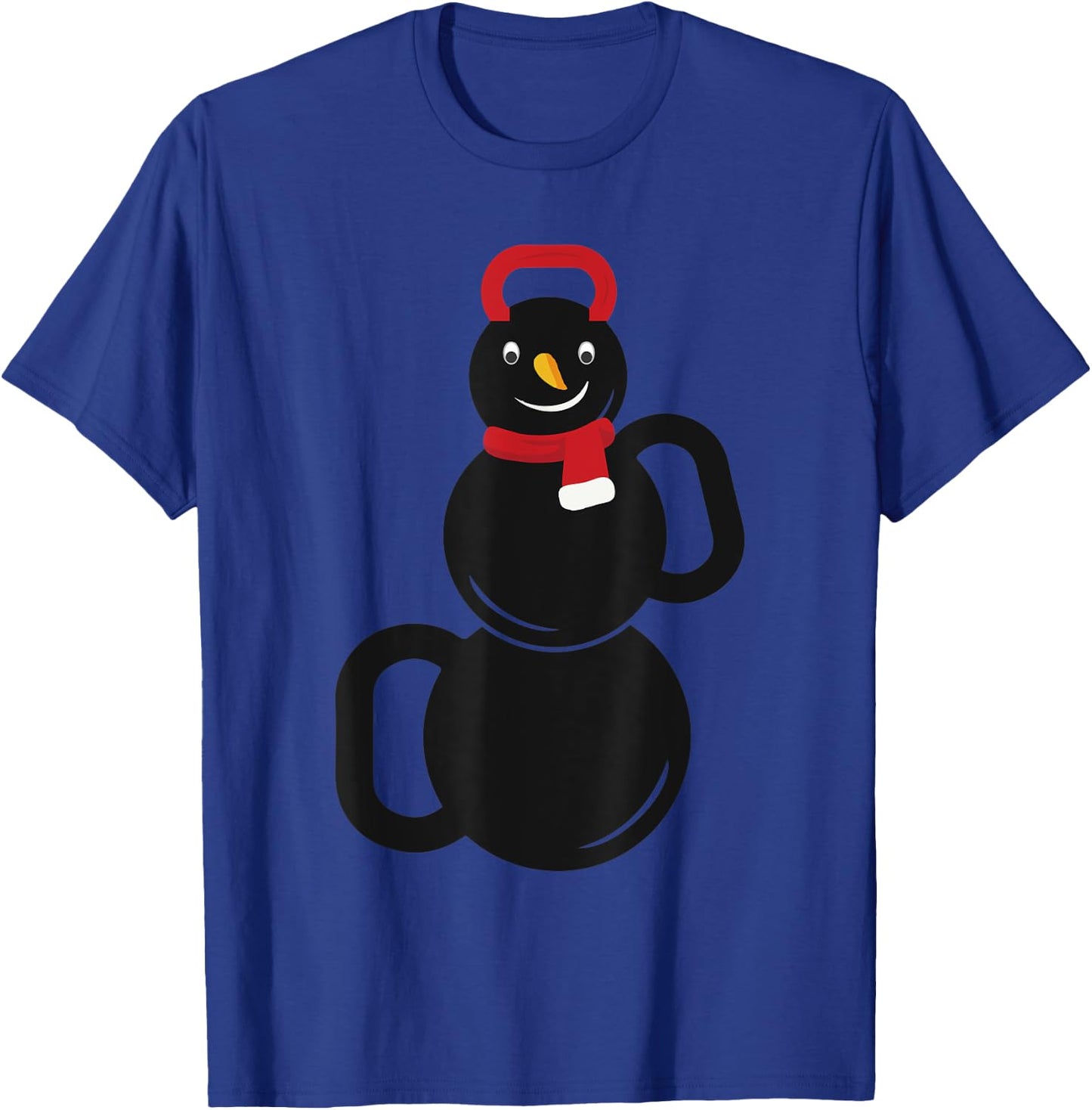 Christmas Snowman Kettlebell Exercise T-Shirt - T-Shirt | Royal