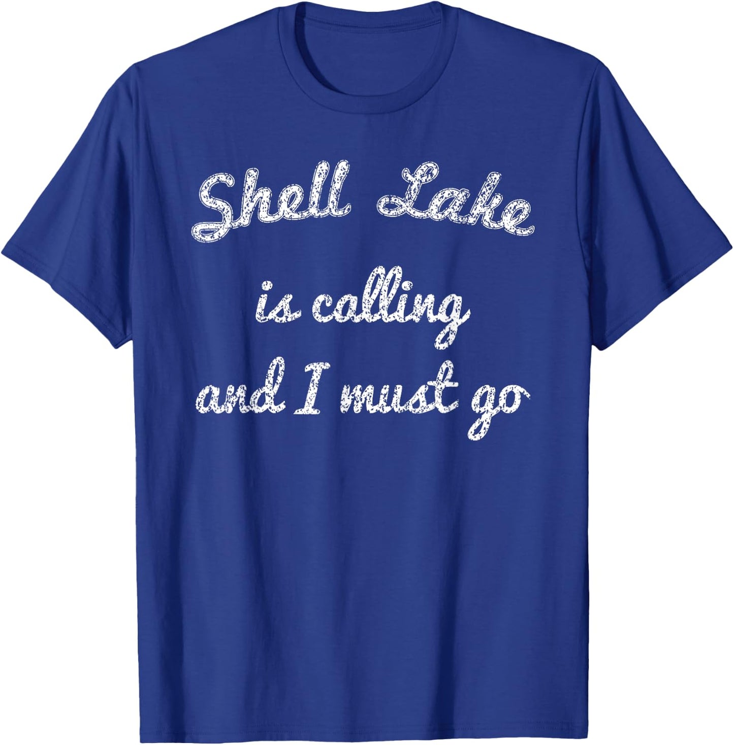 SHELL LAKE WISCONSIN Funny Fishing Camping Summer Gift Men Women Kids T-Shirt - T-Shirt | Royal