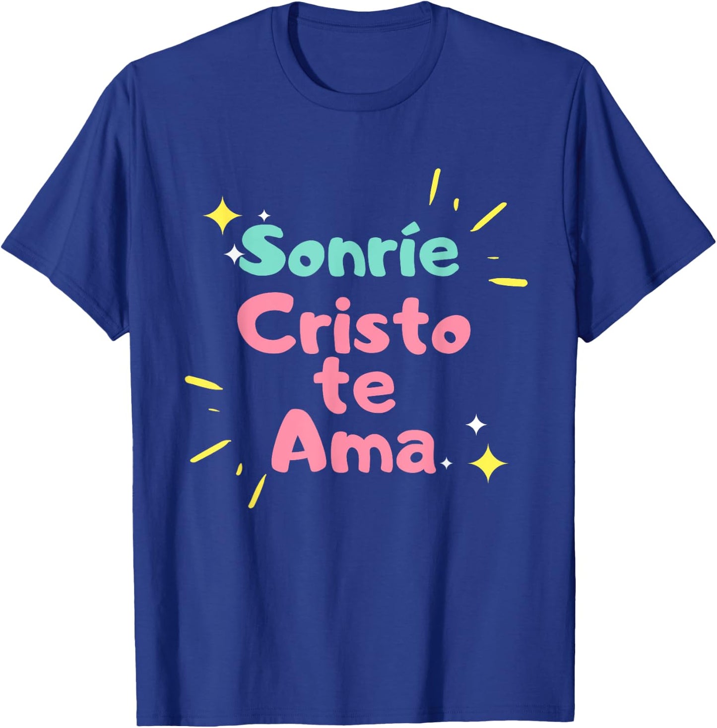 camisetas cristianas Sonrie Cristo te ama T-Shirt - T-Shirt | Royal