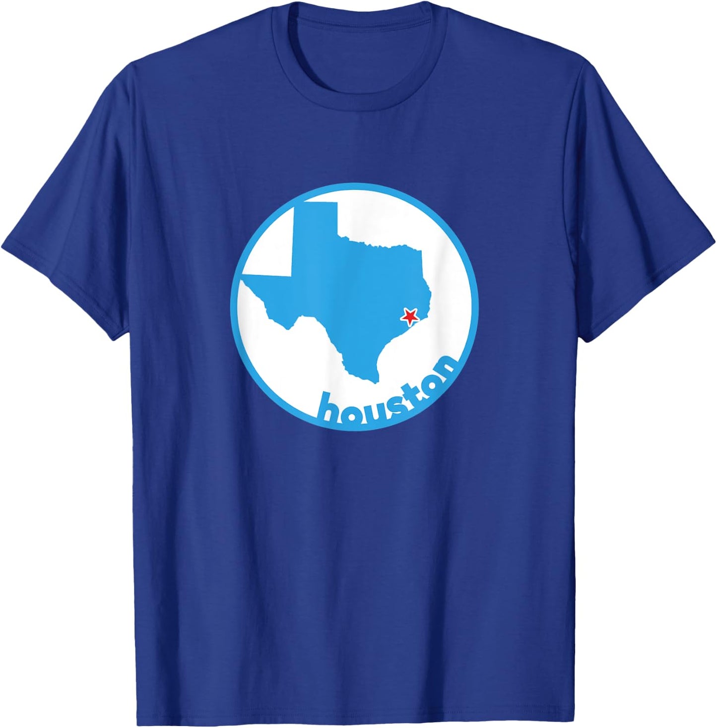 Retro Texas City of Houston H-Town T-Shirt - T-Shirt | Royal