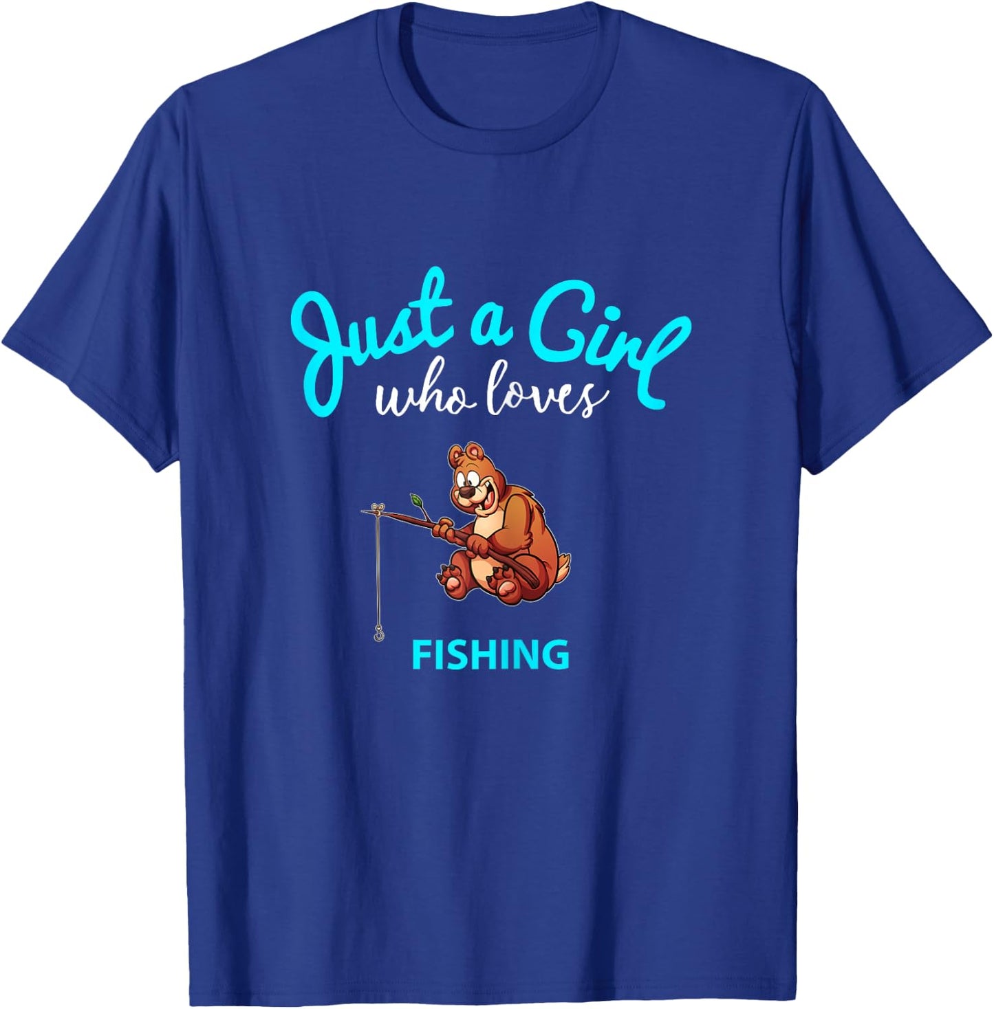 Fishing Jersey for Girls | Children's Fishing T-Shirt - T-Shirt | Royal