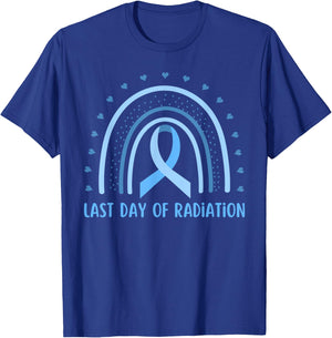 Last Day Of Radiation Rainbow Prostate Cancer Awareness T-Shirt - T-Shirt | Royal