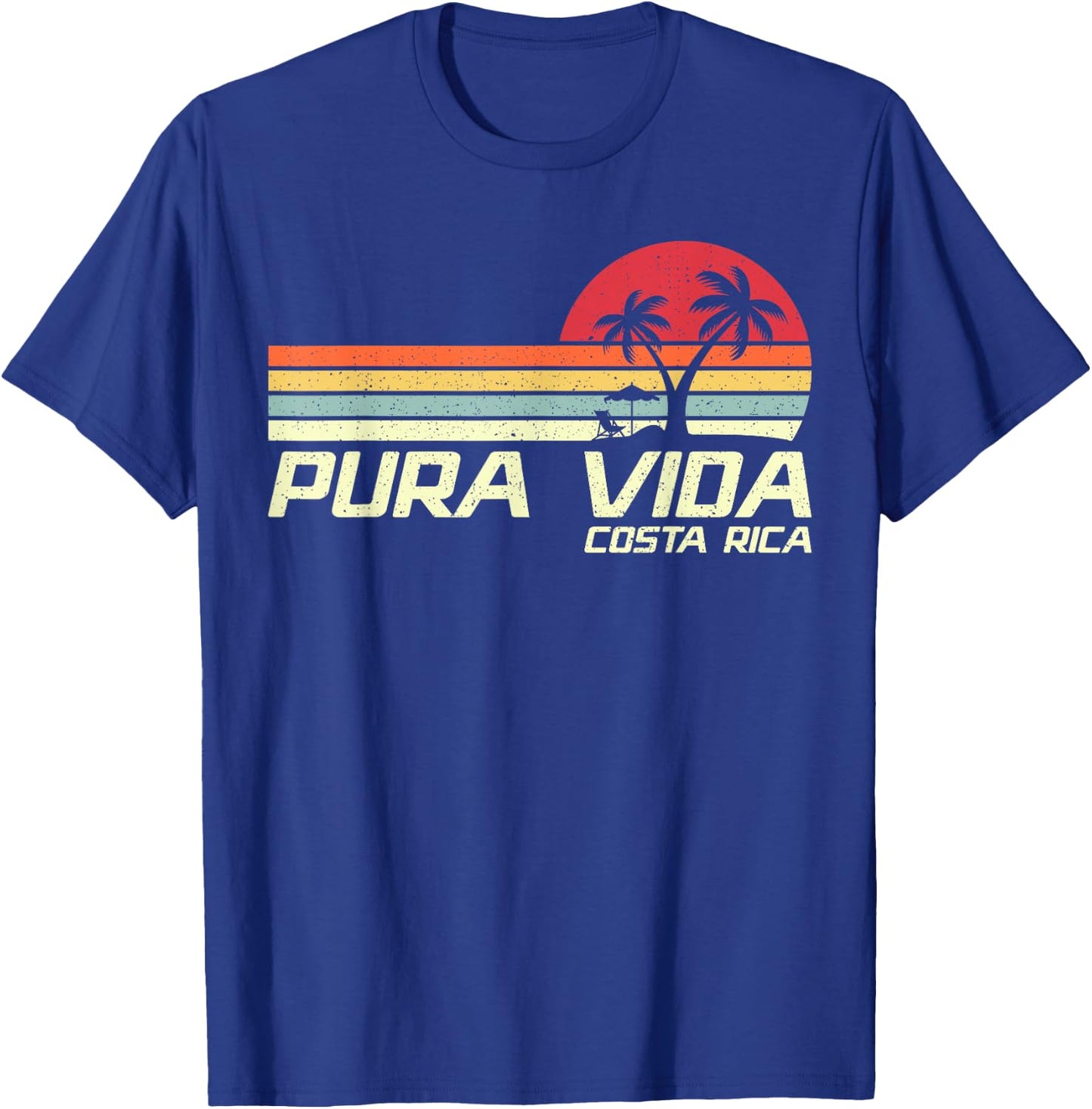 Vintage Retro Family Vacation Costa Rica Pura Vida Beach Women Girls Kids T-Shirt - T-Shirt | Royal