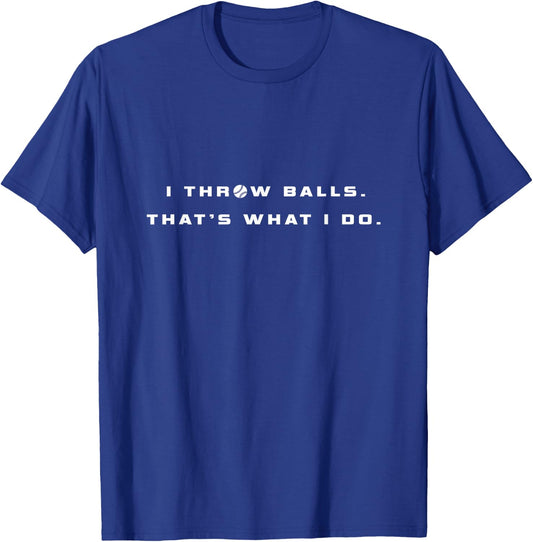 Baseball Pitcher Apparel - Baseball T-Shirt - T-Shirt | Royal