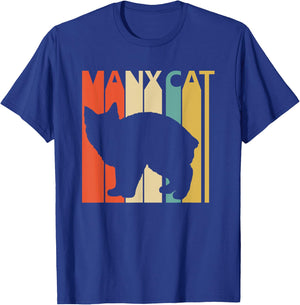 Vintage Manx Cat Cat T-Shirt - T-Shirt | Royal
