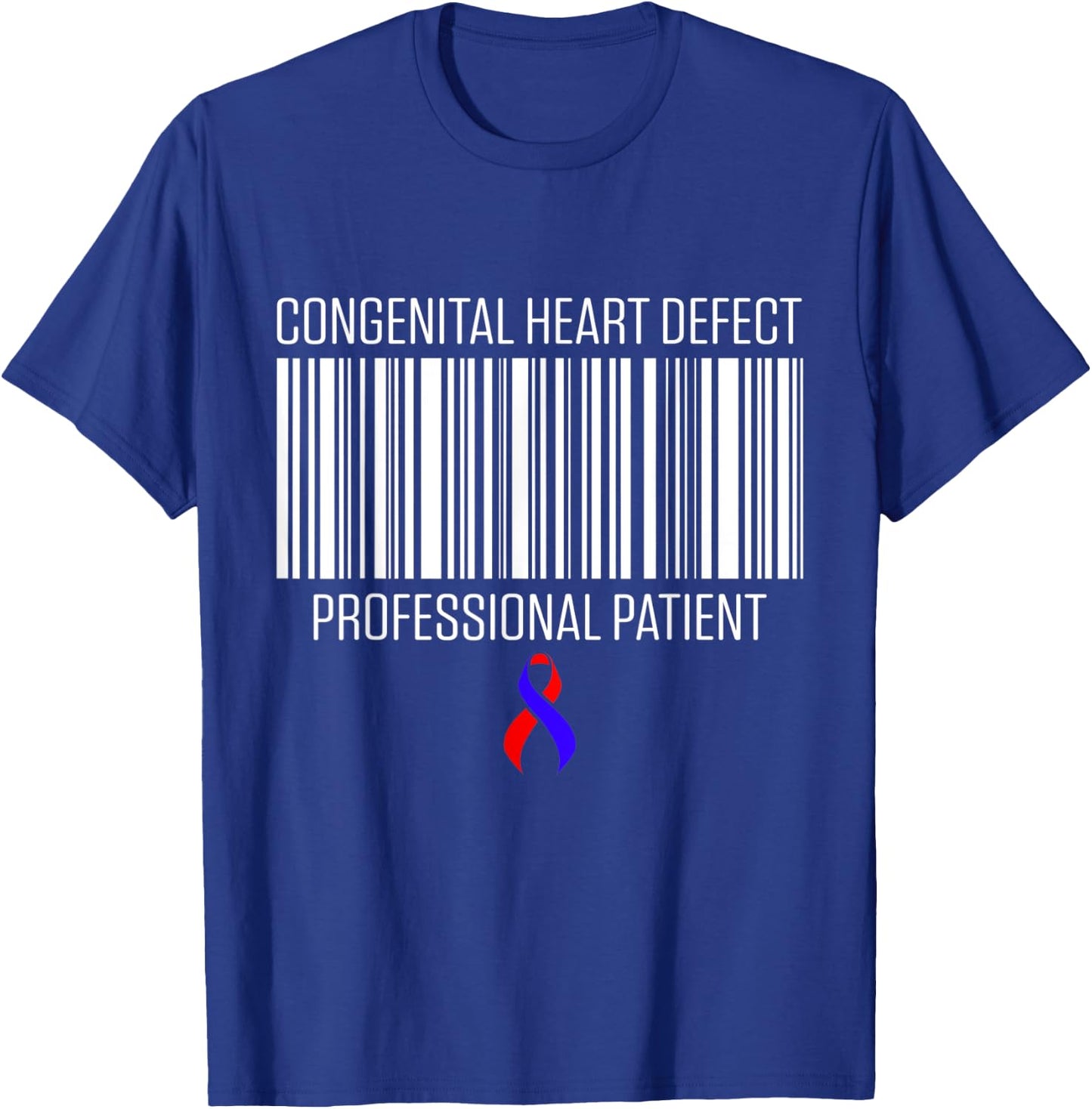 Congenital Heart Disease Defect Survivor Patient CHD Warrior T-Shirt - T-Shirt | Royal