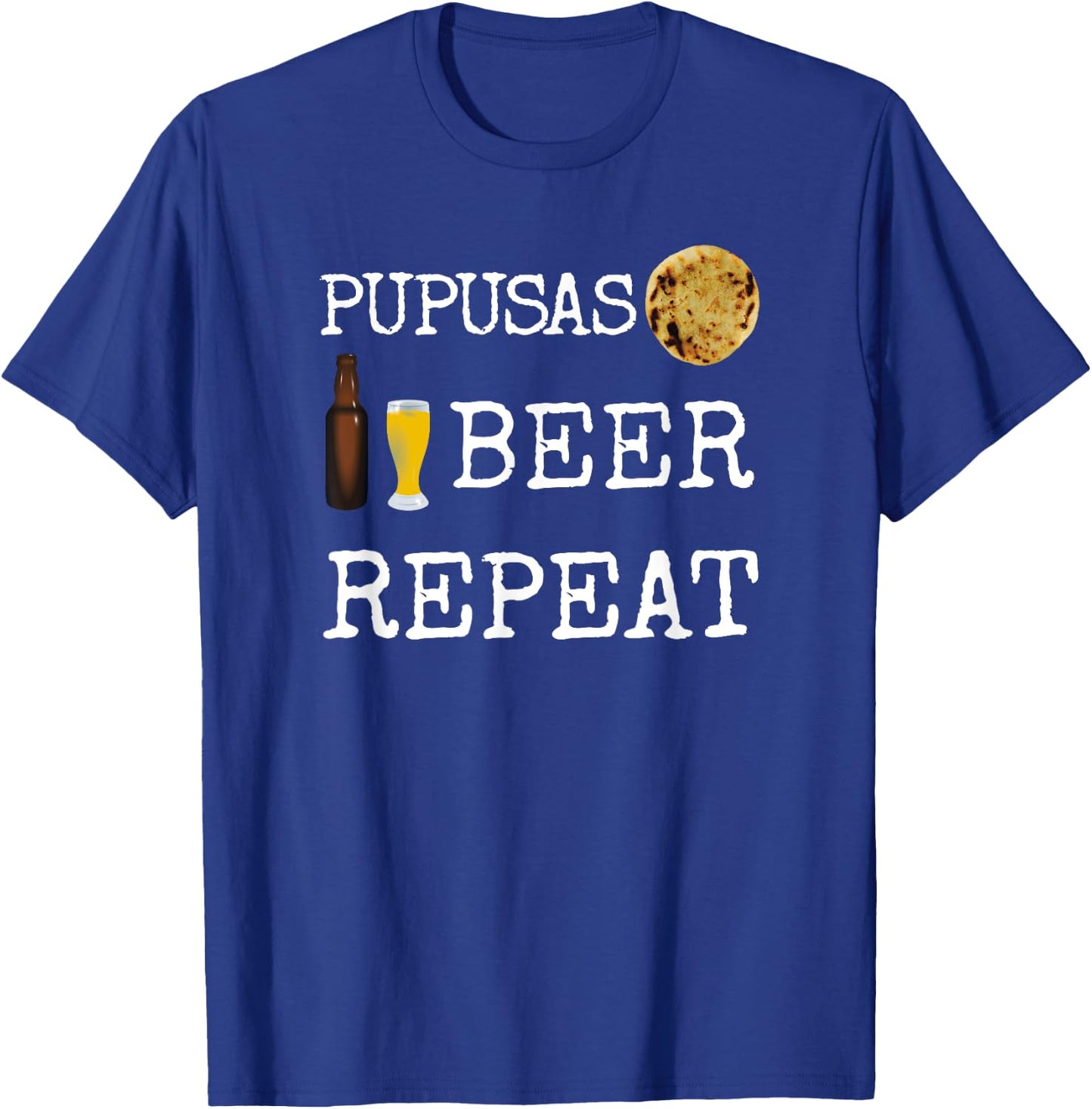 Pupusas Beer El Salvador Salvadorian Food Cheese Curtido T-Shirt - T-Shirt | Royal