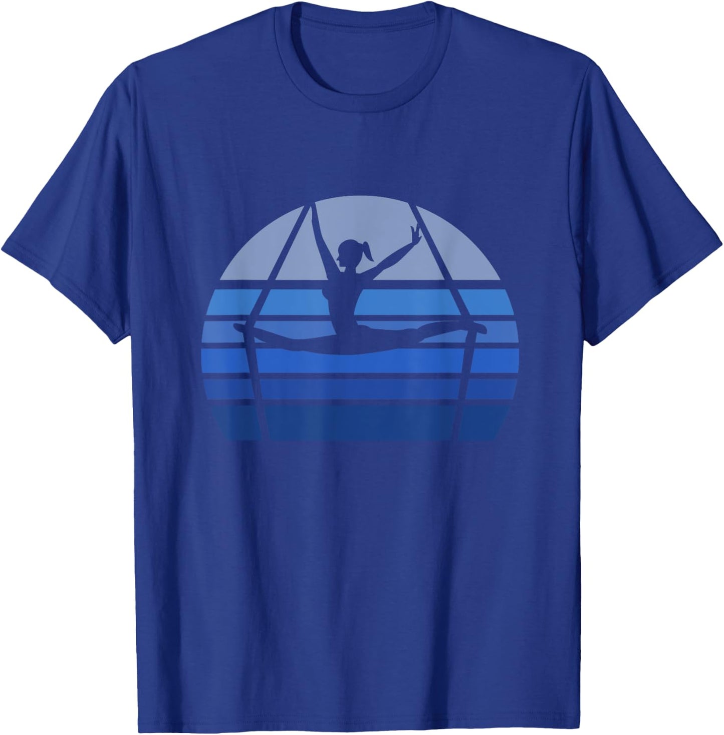 Retro Aerial Yoga Silhouette Lover Gift Aerialist Yogi Dance T-Shirt - T-Shirt | Royal