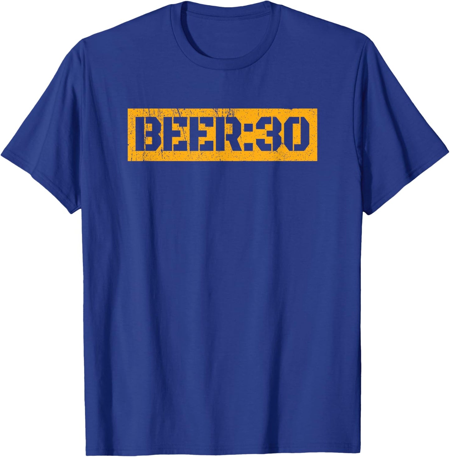 Cool Retro Beer 30 Distressed Graphic Design Beer Meme T-Shirt - T-Shirt | Royal