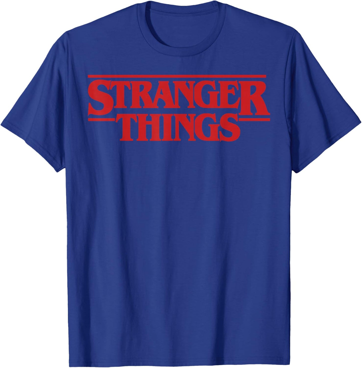 Netflix Stranger Things Simple Red Logo T-Shirt - T-Shirt | Royal