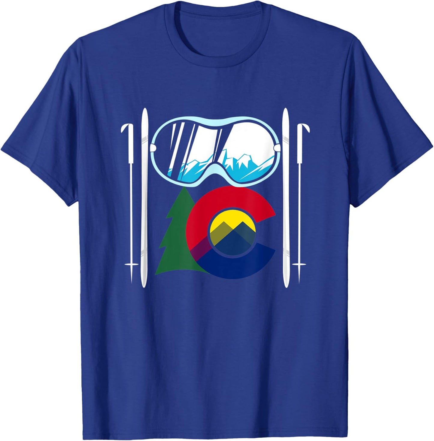 Funny XC Skiing Cross-Country Ski Gift T-Shirt - T-Shirt | Royal