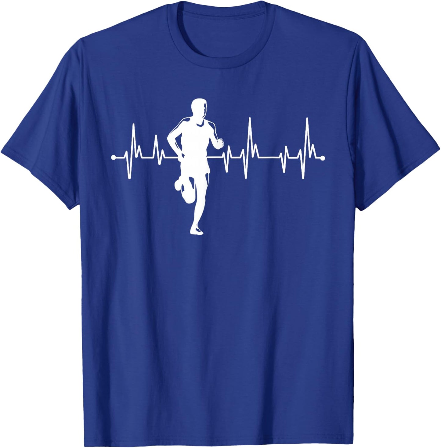 Funny Running Heartbeat for Runners T-Shirt - T-Shirt | Royal