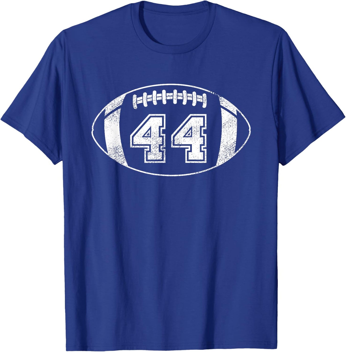 Football Player #44 Football Mom Dad Jersey 44 Varsity Team T-Shirt - T-Shirt | Royal