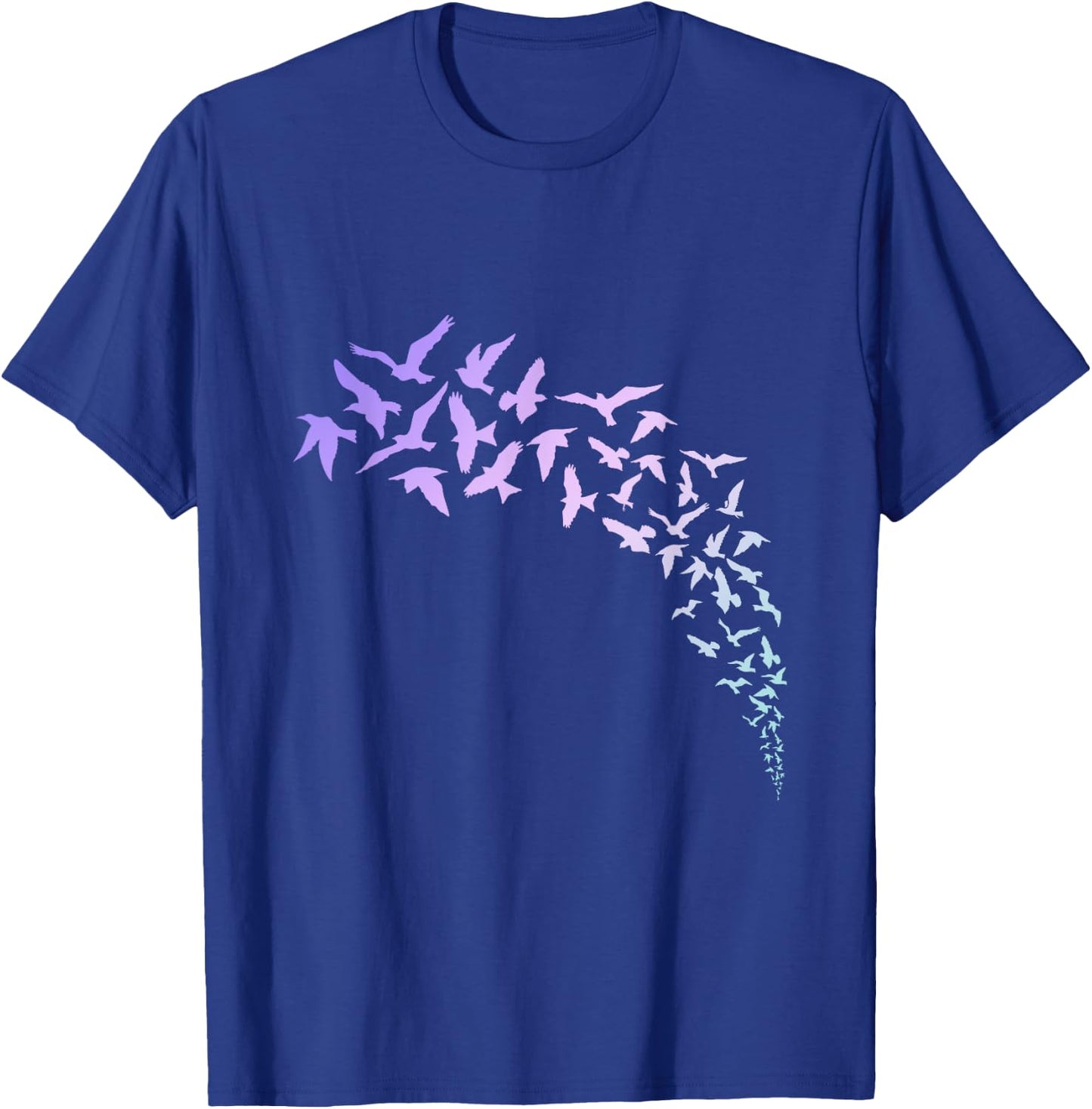 Flying Flock of Birds Artistic T-Shirt - T-Shirt | Royal