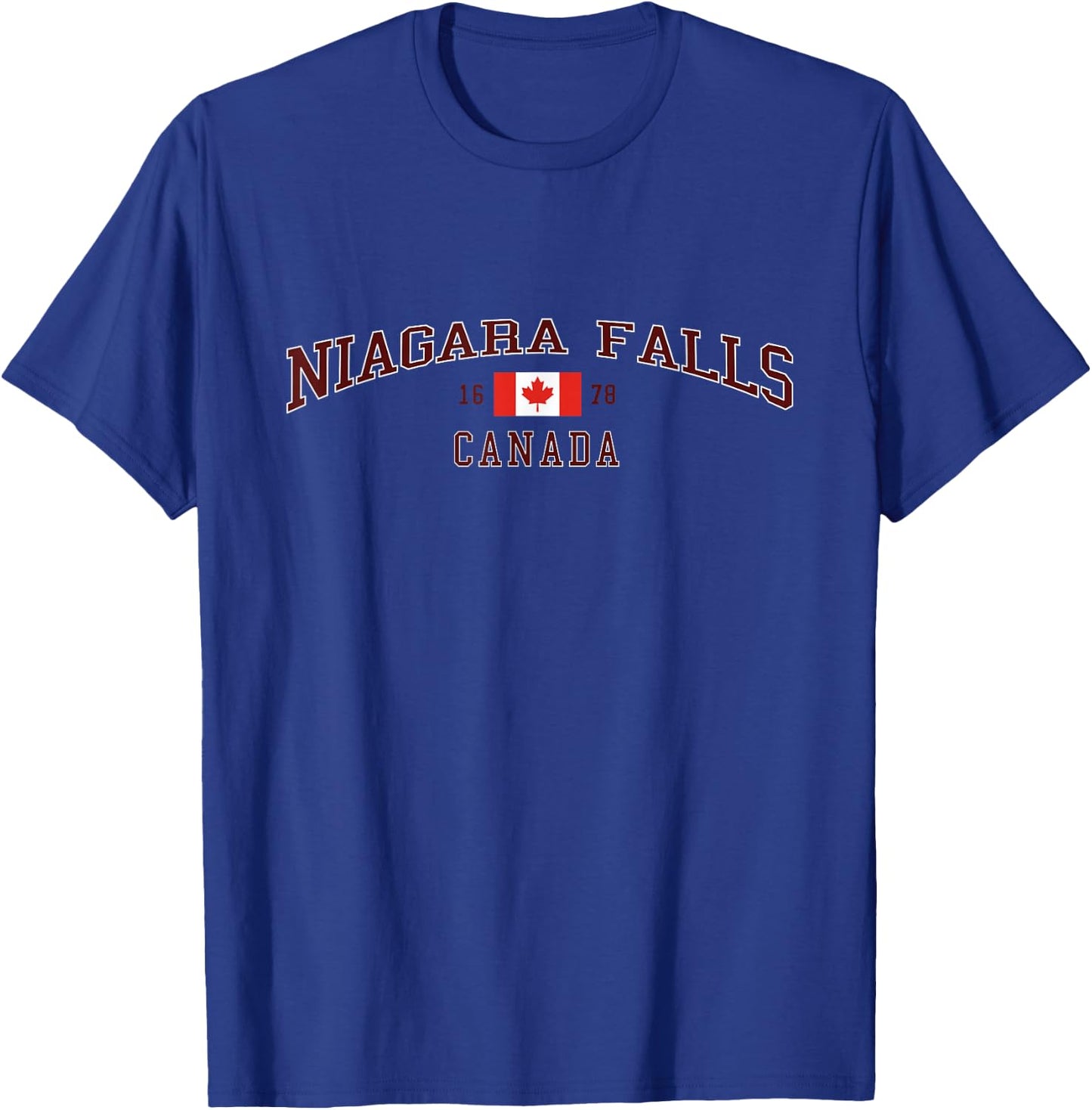 Niagara Falls Canada Flag T-Shirt - T-Shirt | Royal
