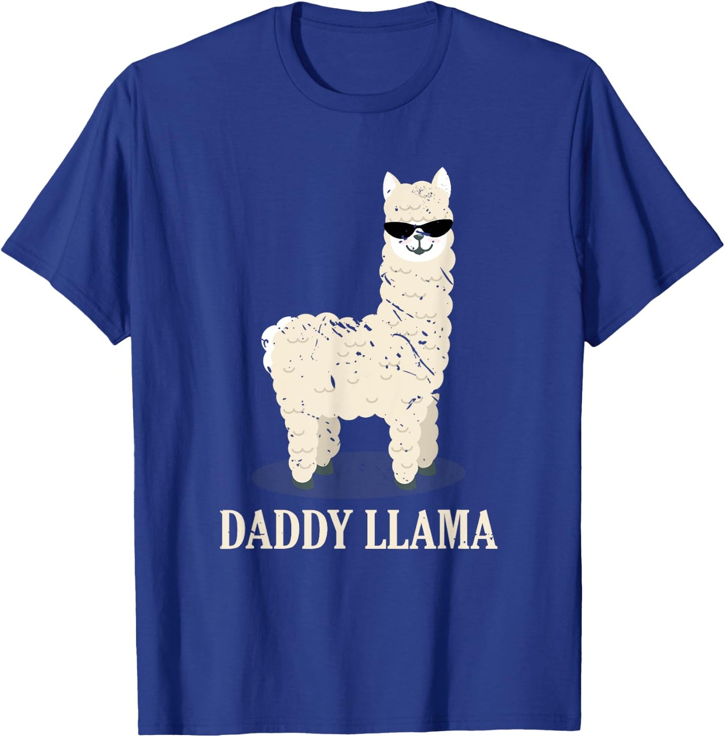 Daddy Llama Alpaca Funny Animal Lover Gift Father's Day T-Shirt - T-Shirt | Royal