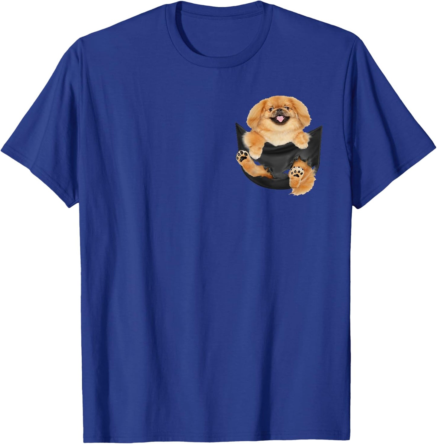 Pekingese In Pocket Funny Dog Animal Lovers Costume Gifts Men Women T-Shirt - T-Shirt | Royal